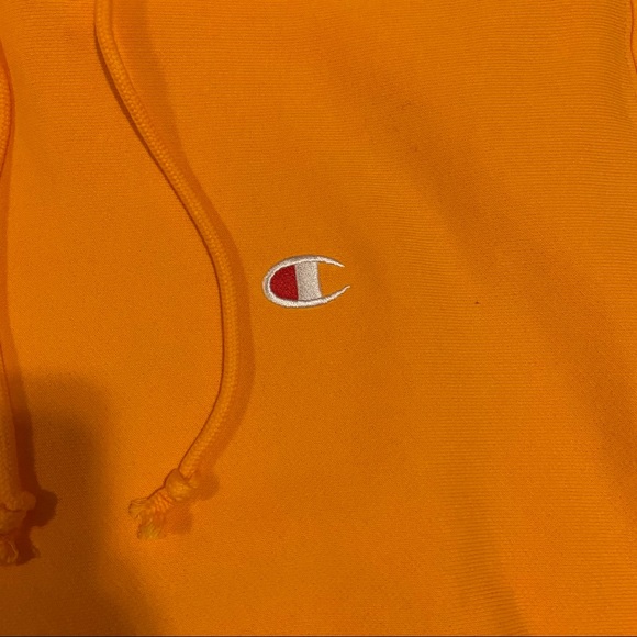 Champion reverse weave orange sweatshirt hoodie - Picture 3 of 3